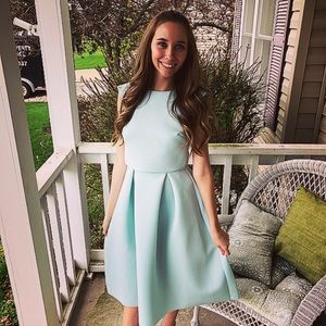 Blue short ball gown style dress